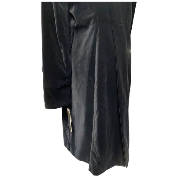 Brandon Thomas Sz 12 Black Velvet Long Coat Military Gothic Steampunk Victorian - Picture 11 of 16